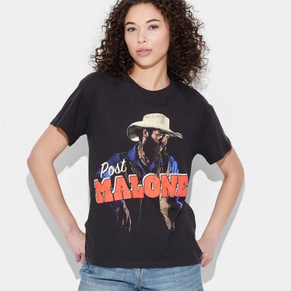 NWT Black Post Malone Graphic T-Shirt Size Large